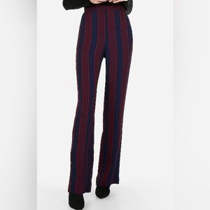 Super High Rise Wide Legged Striped Pants